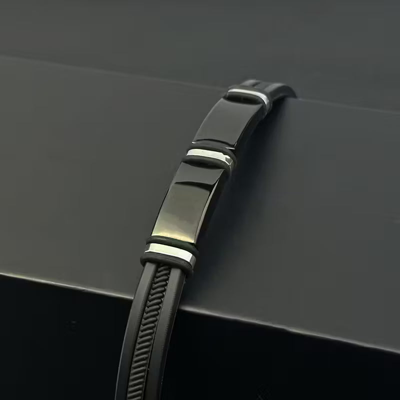 Men's Premium Black Silicone Bracelet