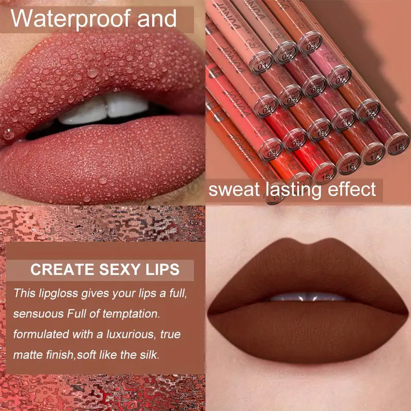 18pcs Matte Lip Gloss Set 💄 | Long Lasting & Waterproof