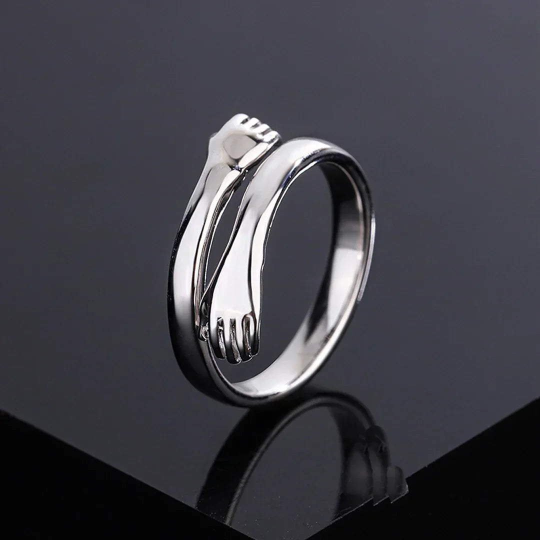 Silver Adjustable Hug Ring