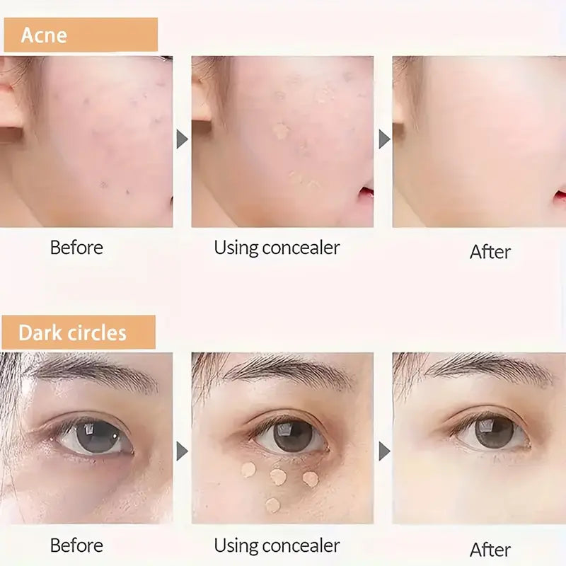 🌟 Waterproof 3-Color Concealer Palette – Long-Lasting Full Coverage