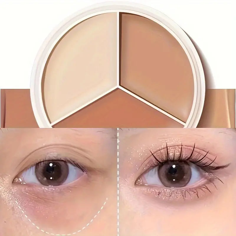🎨 3-Shade Concealer Palette – Full Coverage & Natural Finish