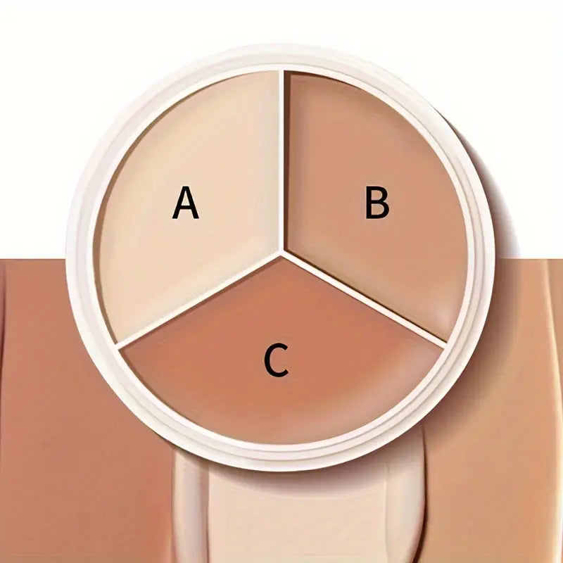 🎨 3-Shade Concealer Palette – Full Coverage & Natural Finish