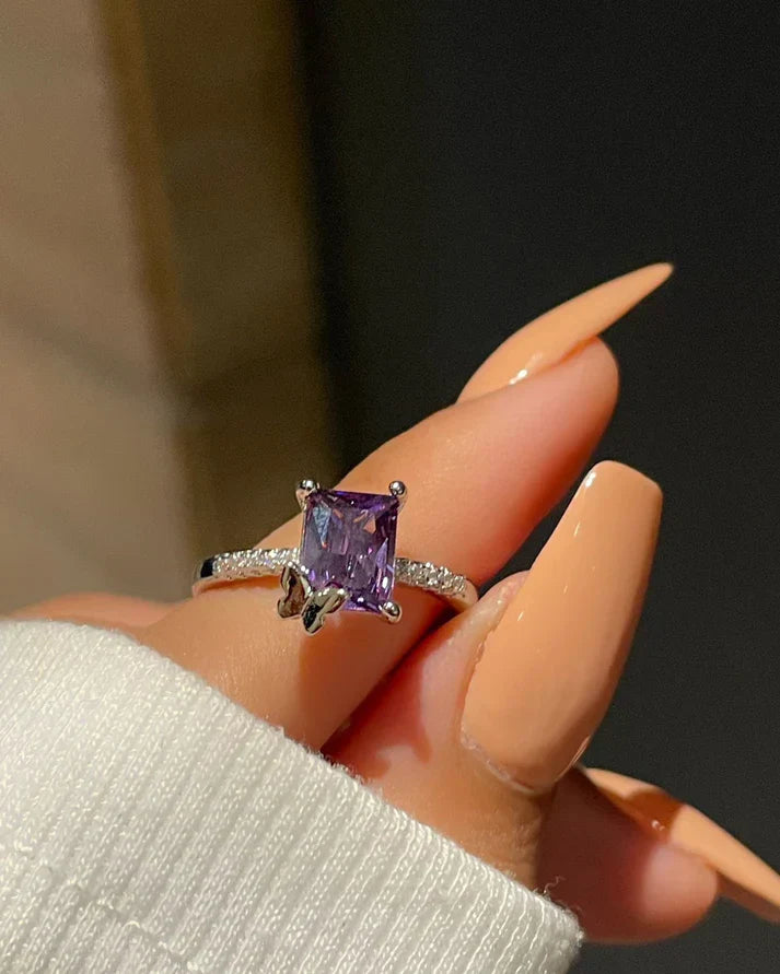 📣 Butterfly on the Solitaire Ring – Purple | New Arrival 💜✨