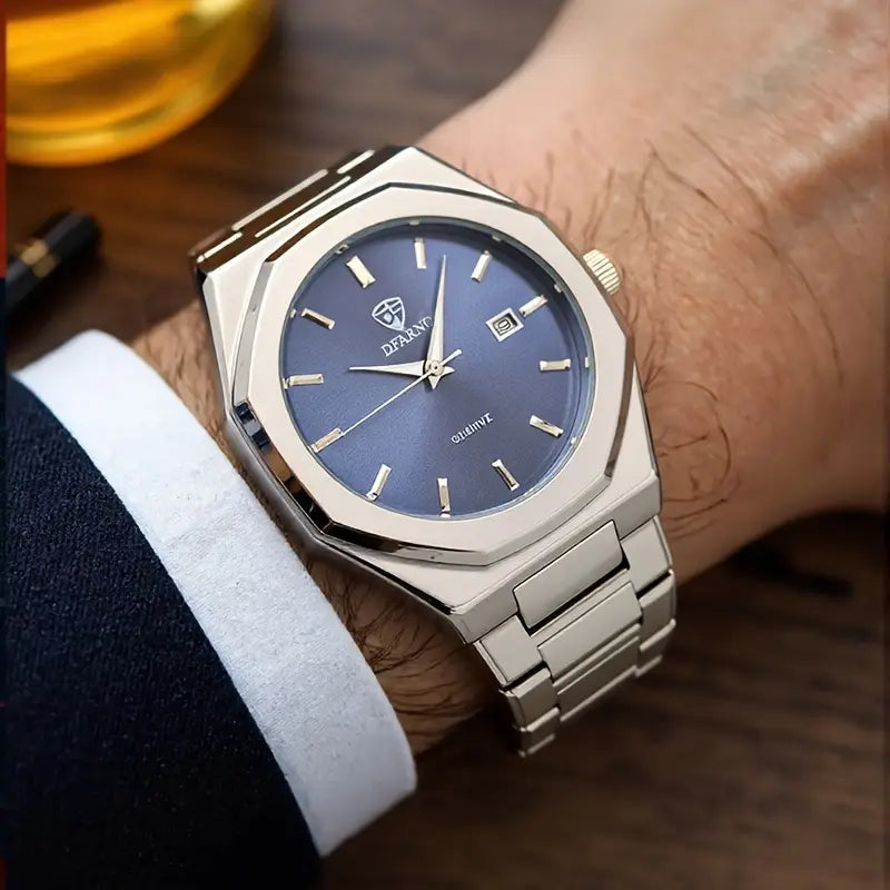 Men’s Business Quartz Watch – Luminous Calendar, Simple & Elegant Casual Design