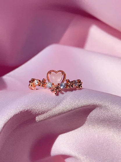 Magical Princess Crown Heart Ring