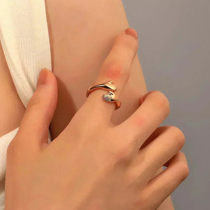 Gold Plated Friendship Loved Ones Hug Ring