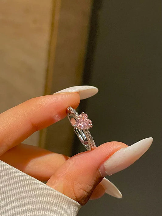 Lucy Love Heart Ring- pink